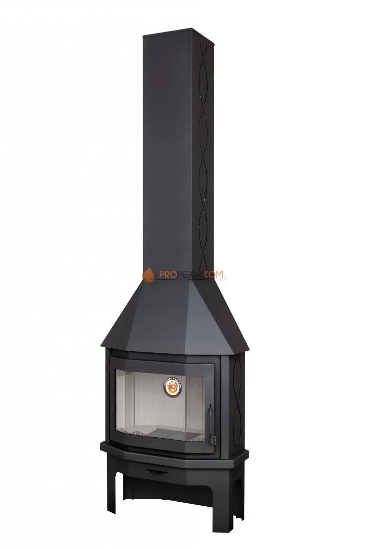 Камин ЭкоКамин Мюнхен пристенно-угловой, черный NEW