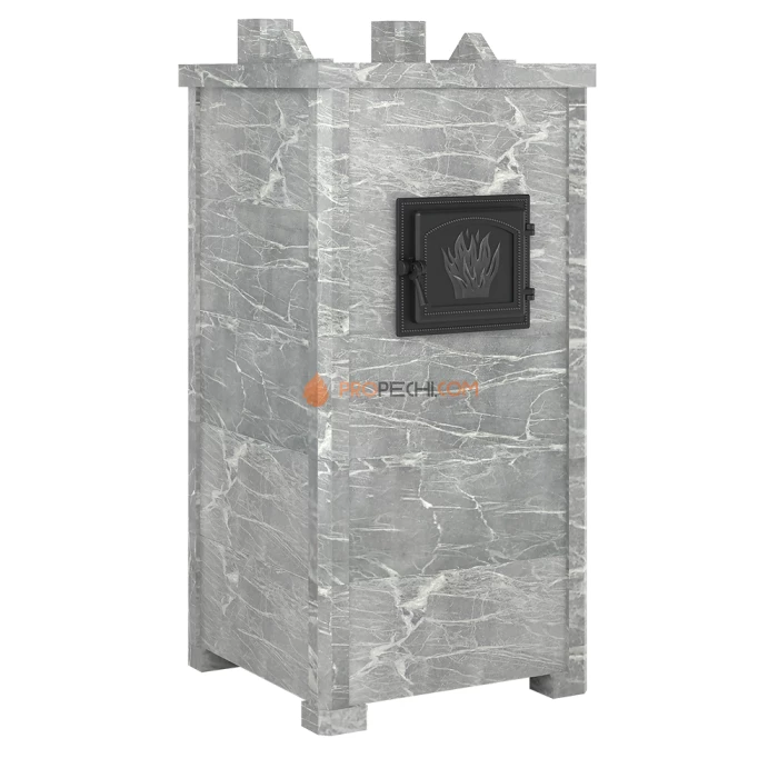 Печь для бани Эверест Легкий пар Профи каменка по-серому, Талькохлорит, S-50 мм Б/В