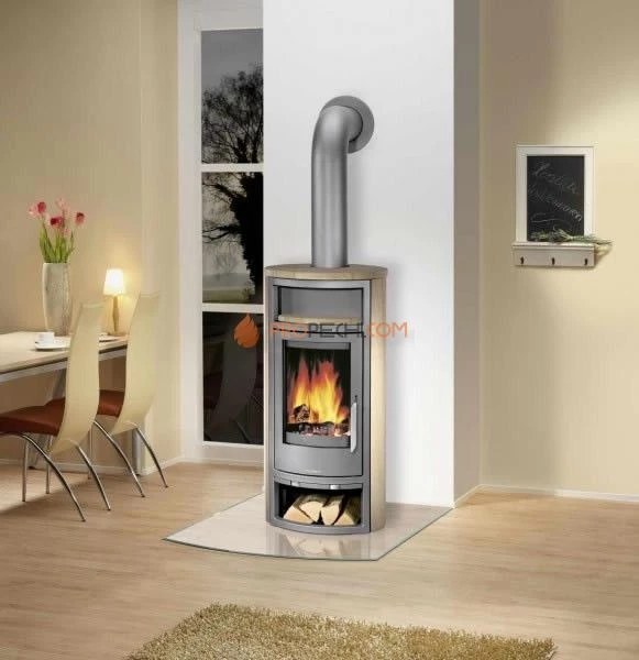 Печь-камин ABX Polar 6 серая талькохлорит