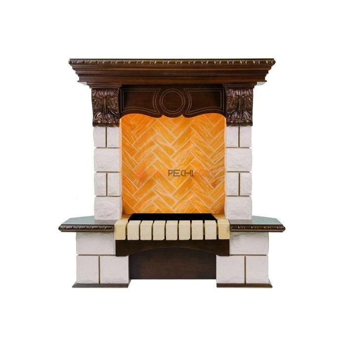 Каминокомплект Dimplex Pierre Luxe - Темный дуб / Шампань (Высота 975мм) с очагом Cassette 400 NH