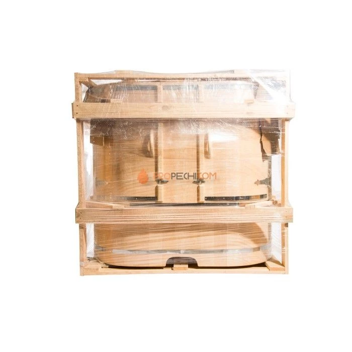 Фитобочка овальная НКЗ PREMIUM из кедра, 2-местная, 130x780x140 см / 25 мм