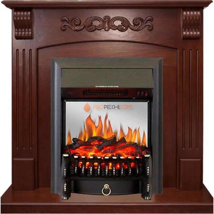 Каминокомплект Royal Flame Sorrento угловой - Орех с очагом Fobos FX M Black
