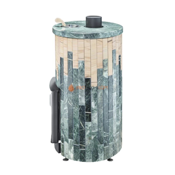 Дровяная печь для бани Ферингер Уют-25 до 25 м³ - Змеевик + Окаменевшее дерево