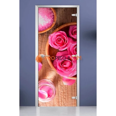 Стеклянная межкомнатная дверь DoorWood с фотопечатью Spa-19, 2000х800 мм