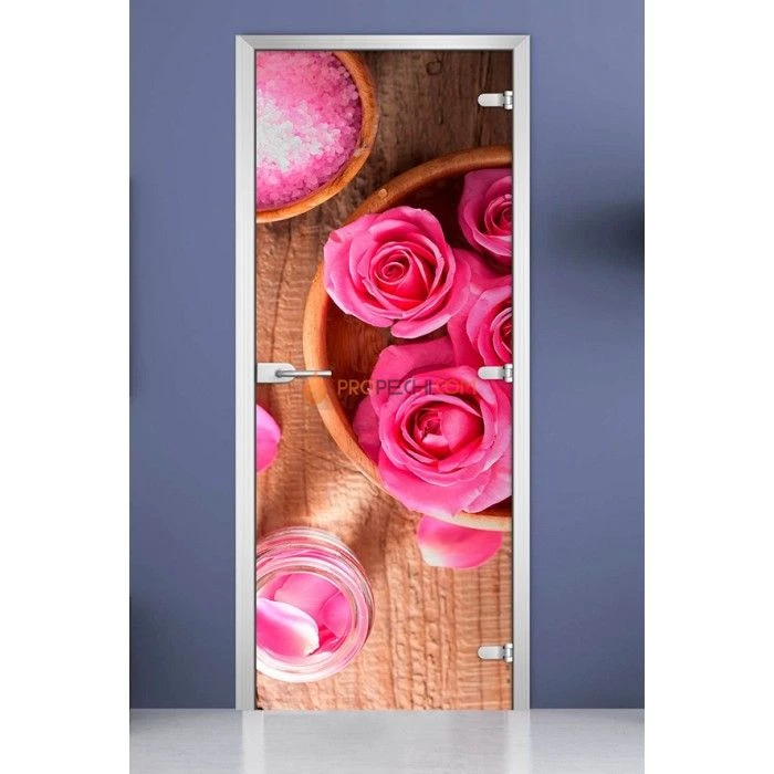 Стеклянная межкомнатная дверь DoorWood с фотопечатью Spa-19, 2000х800 мм