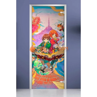 Стеклянная межкомнатная дверь DoorWood с фотопечатью Kids-12, 2000х700 мм