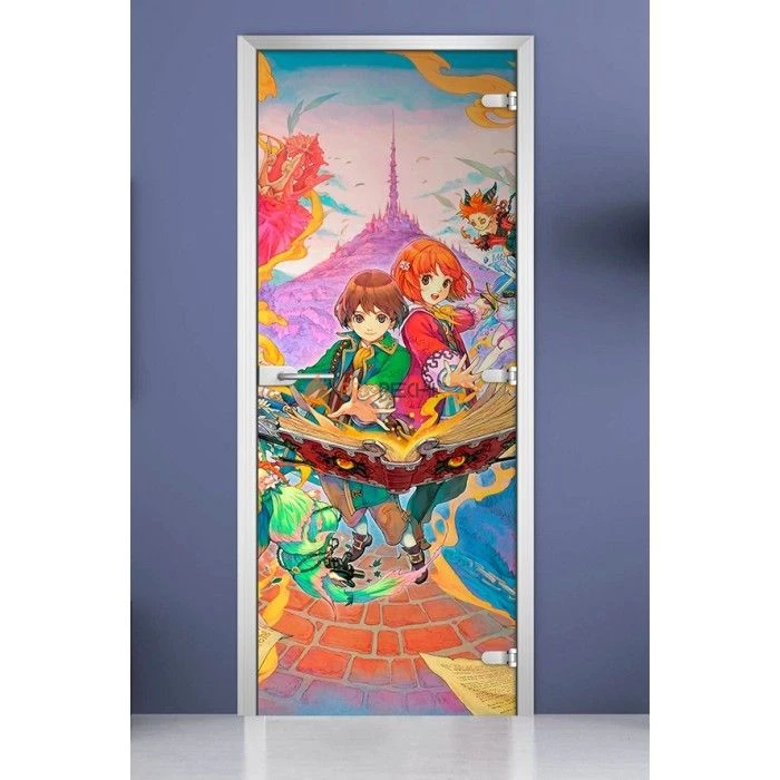 Стеклянная межкомнатная дверь DoorWood с фотопечатью Kids-12, 2000х800 мм