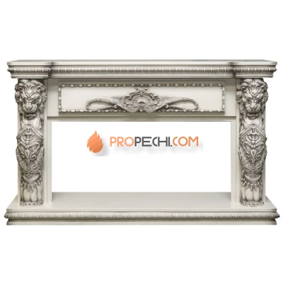 Портал Royal Flame Windsor 42 - Слоновая кость с темной патиной