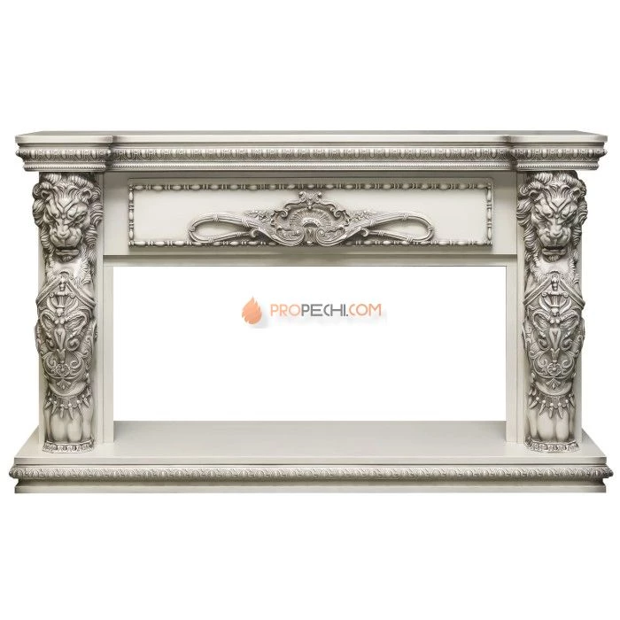 Каминокомплект Royal Flame Windsor 42 - Слоновая кость с темной патиной с очагом Vision 42 LOG LED