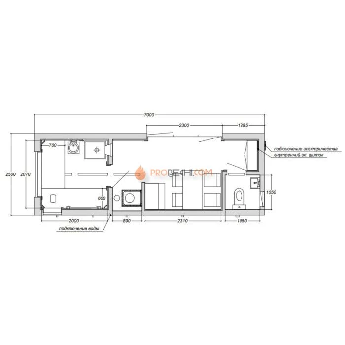 Каркасная баня Woodson Panoramic 7