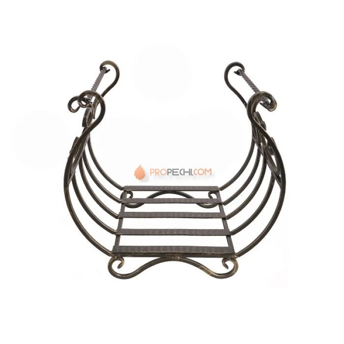 Кованая дровница Везувий D120B бронза