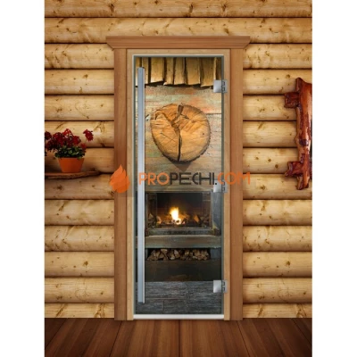 Дверь для бани DoorWood Престиж Фотопечать А038, 2000x800 мм