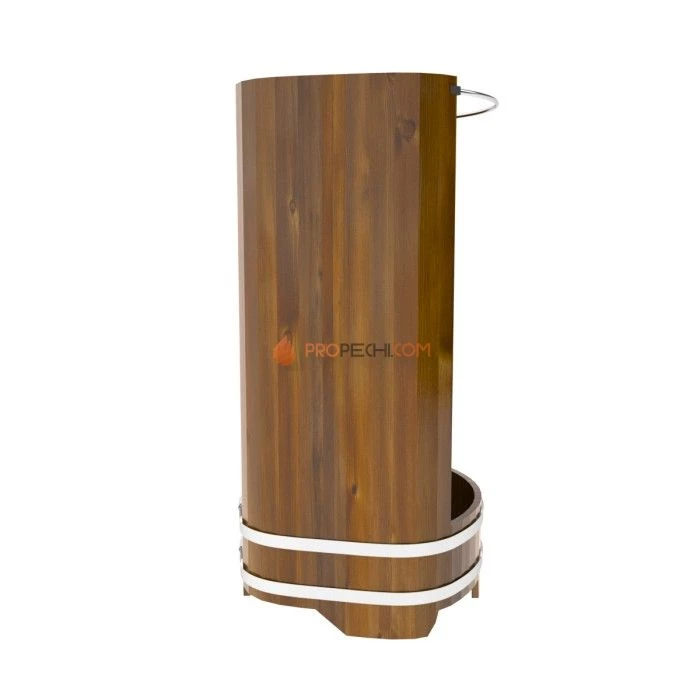 Душевая кабина BentWood большая с держателем для шторки (лиственница мореная Рустик)