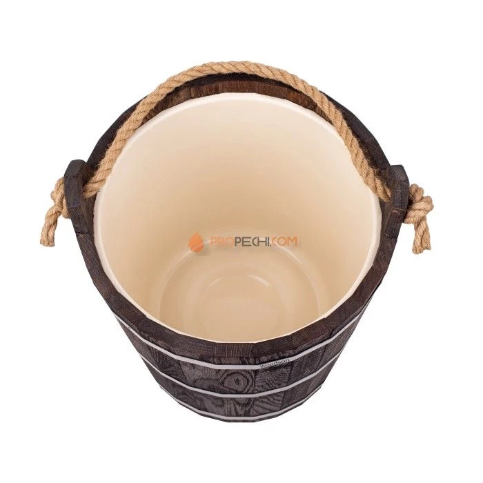 Запарник Woodson с пластиковой вставкой, 20 л, дуб в тёмном