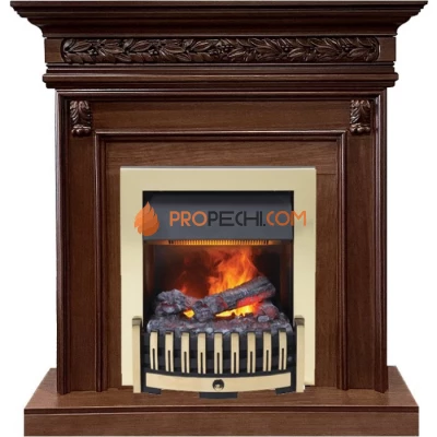 Каминокомплект Dimplex Valletta - Темный дуб с очагом Danville Brass FB2