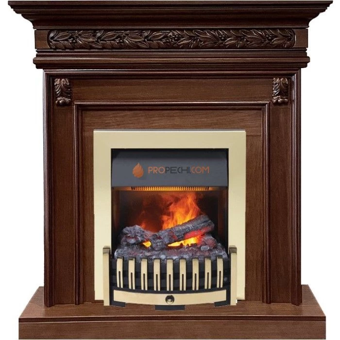 Каминокомплект Dimplex Valletta - Темный дуб с очагом Danville Brass FB2