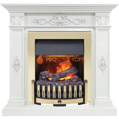 Каминокомплект Dimplex Derby - Белый дуб с очагом Danville Brass FB2