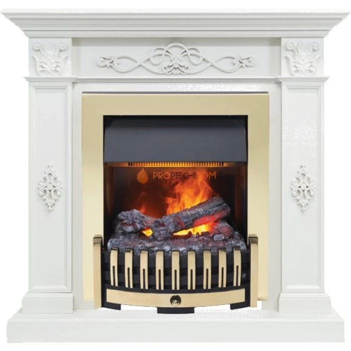 Каминокомплект Dimplex Derby - Белый дуб с очагом Danville Brass FB2