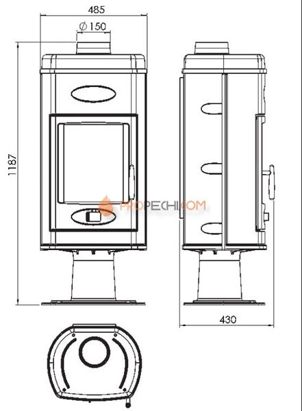 Печь-камин Plamen Hana