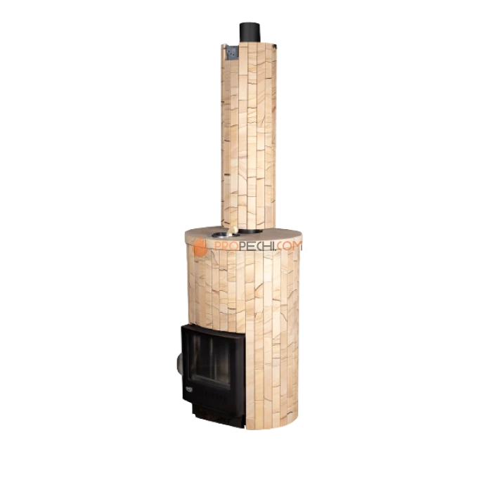 Дровяная печь для бани Ферингер Уют-18 до 18 м³ - Окаменевшее дерево наборный