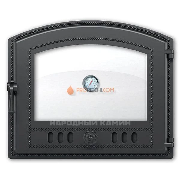 Дверка каминная 224 с термометром 410x350 мм