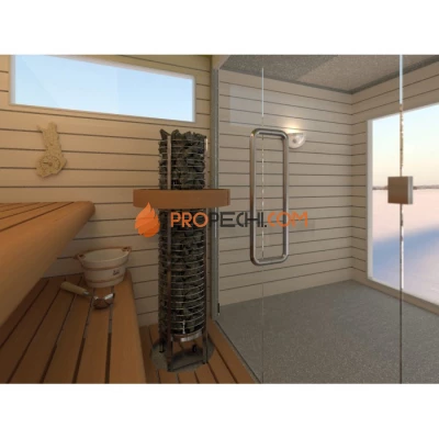 Электрическая печь SAWO TOWER TH5-90Ni2-P 9 кВт (встроенный блок мощности, пульт покупается отдельно)