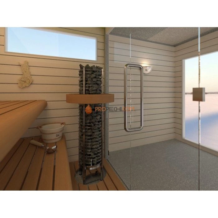 Электрическая печь SAWO TOWER TH5-90Ni2-P 9 кВт (встроенный блок мощности, пульт покупается отдельно)