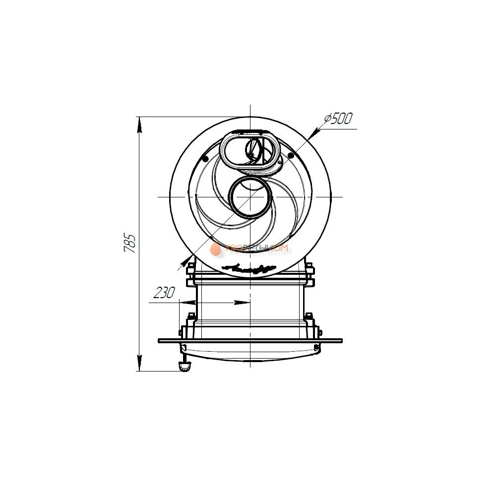 Печь банная «Атмосфера L» в ламелях «Змеевик»