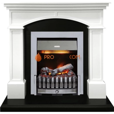 Каминокомплект Dimplex Langford - Белый с черным с очагом Danville Chrome FB2