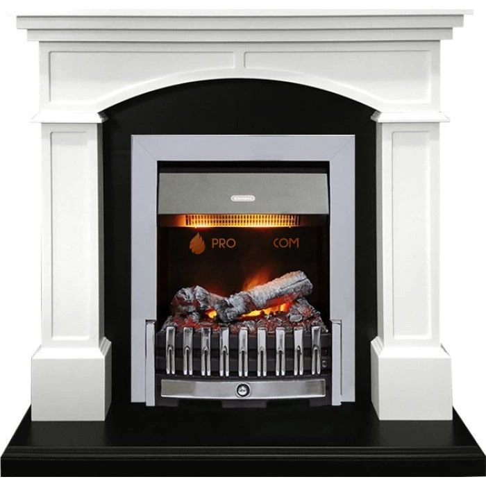 Каминокомплект Dimplex Langford - Белый с черным с очагом Danville Chrome FB2