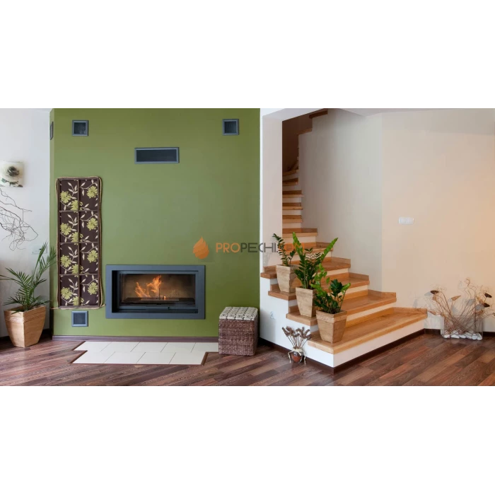 Каминная топка стальная Kratki MILA/G (гильотина) (16 кВт)