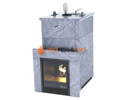 Печь для бани Изистим Геленджик в полноценном кожухе Талькохлорит