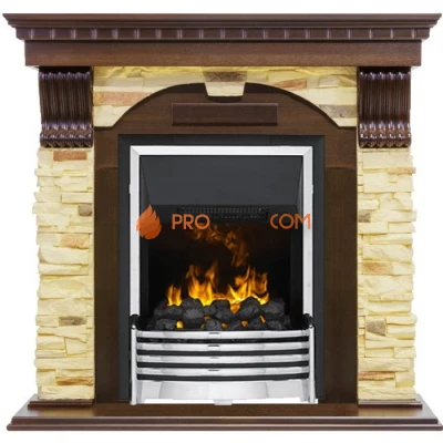 Каминокомплект Dimplex Dublin - Темный дуб / Сланец с очагом Flagstaff