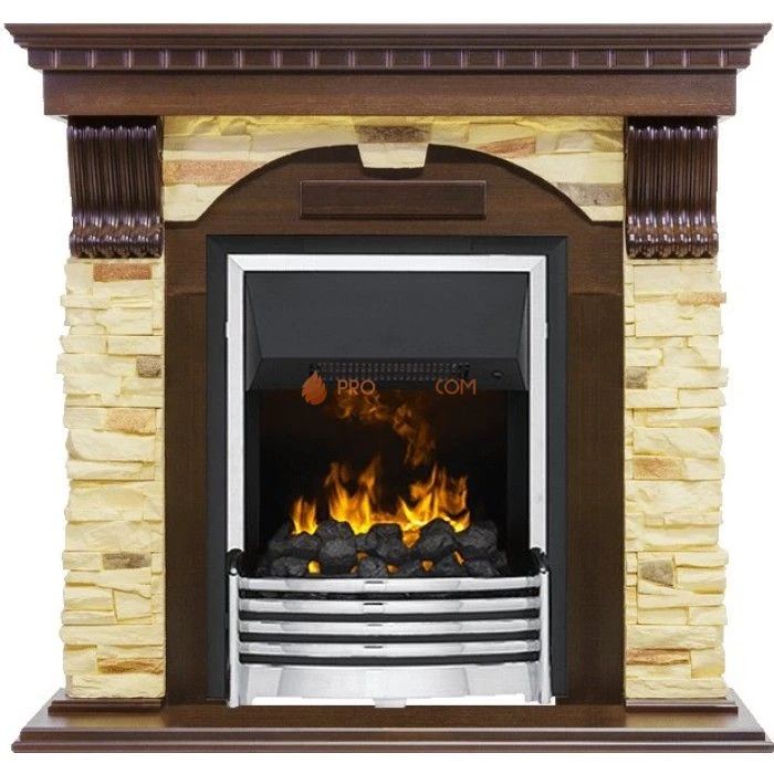 Каминокомплект Dimplex Dublin - Темный дуб / Сланец с очагом Flagstaff