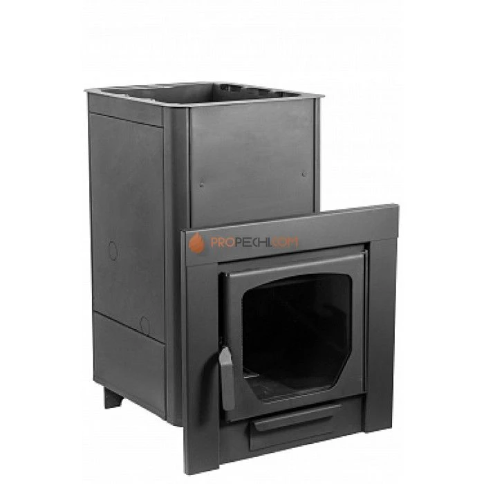 Дровяная печь для бани Варвара Паленица Панорамная дверь