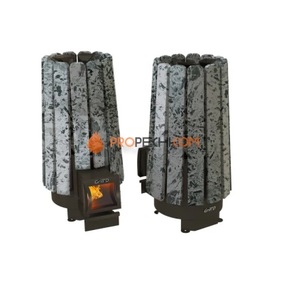 Дровяная печь для бани Grill’D Cometa 180 Vega Long, Stone (Серпентинит)