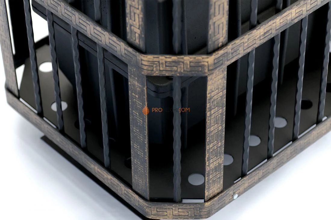 Чугунная банная печь "Сибирь-32" с каминной дверцей