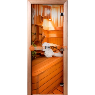 Дверь для бани DoorWood Фотопечать А032, 1700x700 мм