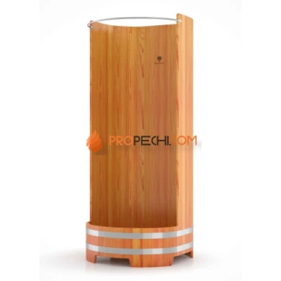 Душевая кабина BentWood с держателем для шторки (лиственница натуральная)