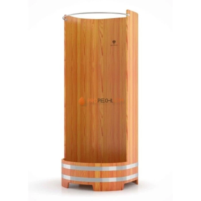 Душевая кабина BentWood с держателем для шторки (лиственница натуральная)