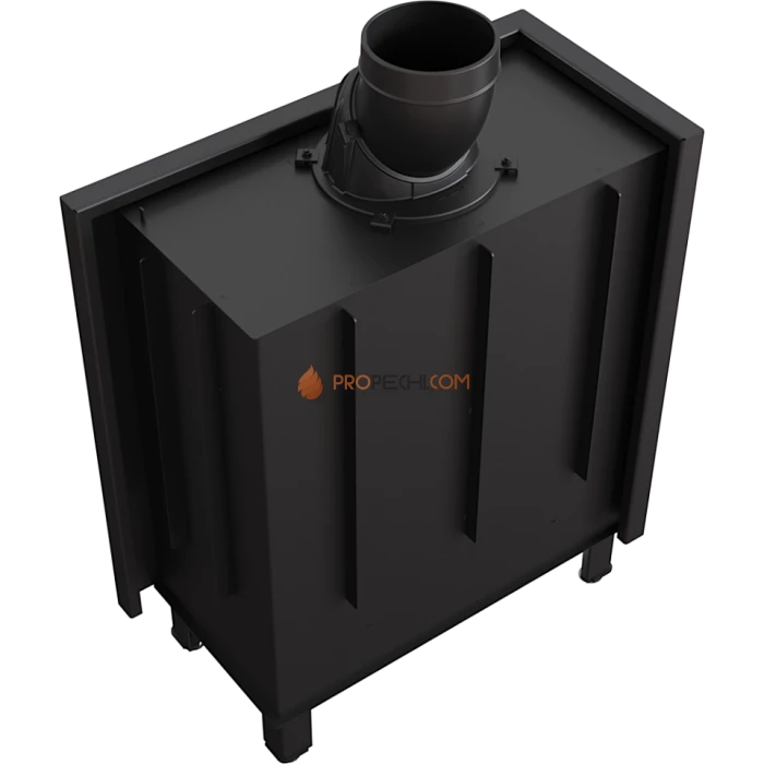 Каминная топка стальная Kratki LUCY/14/L/BS (угловое стекло слева) (14 кВт)