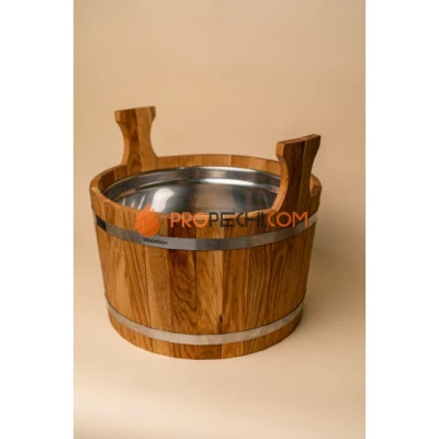 Шайка Woodson с нержавеющей вставкой, 17 л., дуб