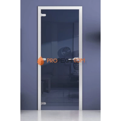 Стеклянная межкомнатная дверь DoorWood зеркальная (Синий Жемчуг), 2000х800 мм