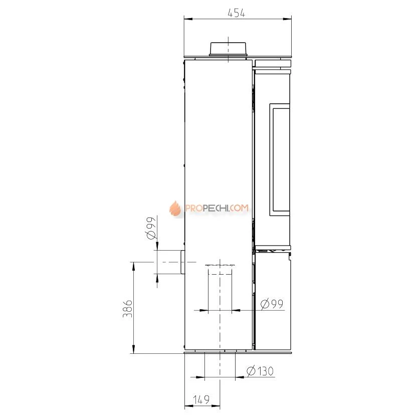 Печь-камин Thorma TOLEDO exclusive, черная