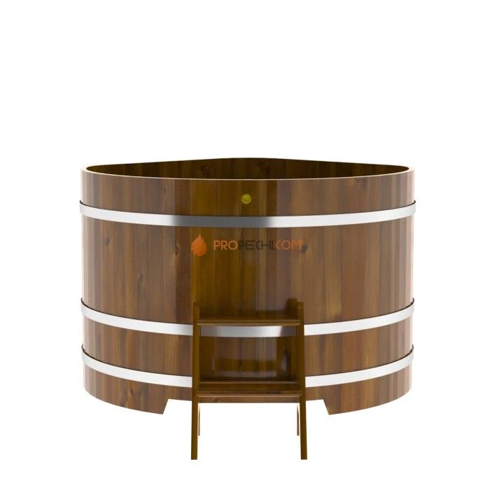 Купель BentWood угловая из мореной лиственницы 1,37х1,37 Рустик