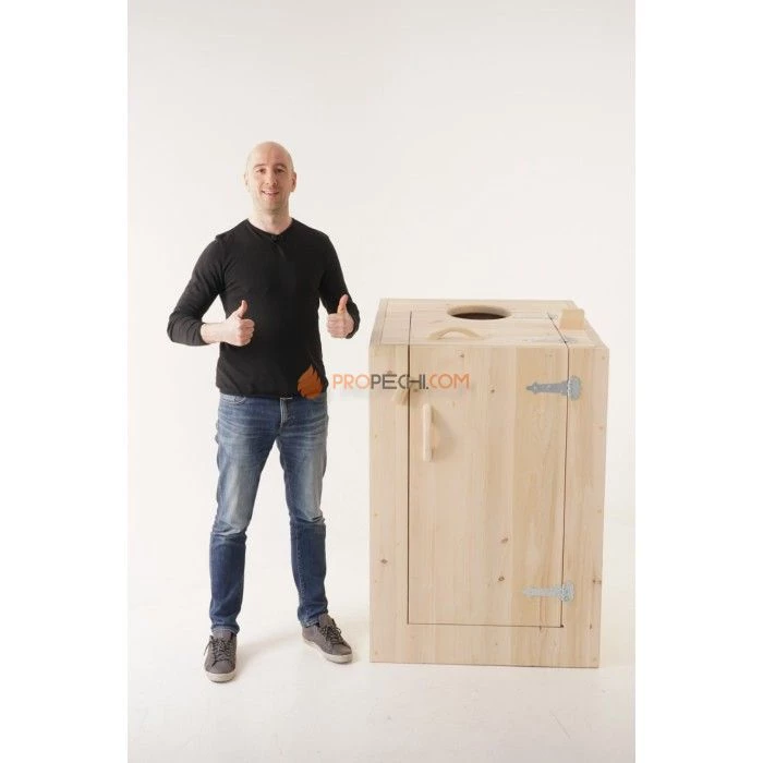 Фитобочка квадратная НКЗ КУБ из кедра, 130x84x84 см / 40 мм