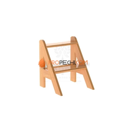 Лесенка BentWood для купели 2 ступени из натуральной лиственницы