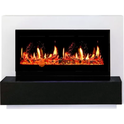 Каминокомплект Royal Flame Stockholm - Белый с Электрическим очагом Royal Flame 5D V-ART 40