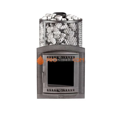 Чугунная печь для бани Атмосфера XL Про Сетка нержавейка