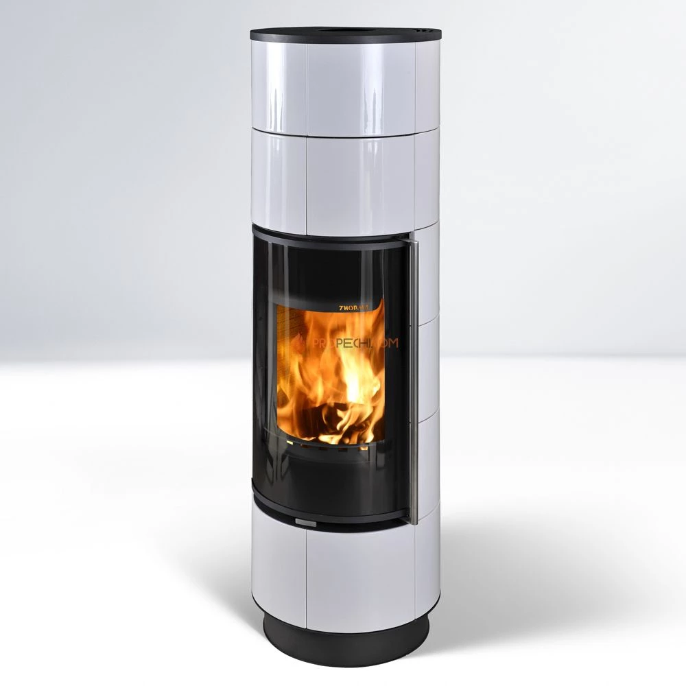 Печь-камин Thorma DELIA Extra Ceramic, черный/белый